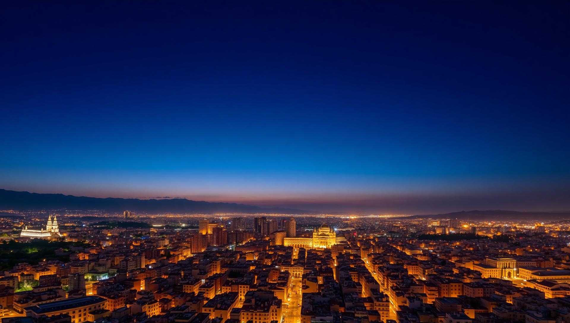 أفق مدينة دمشق عند الغروب — رؤية تريفون فيولكس لإعادة إعمار سوريا / Damascus skyline at dusk, TERVION Fuelex reconstruction vision in Syria
